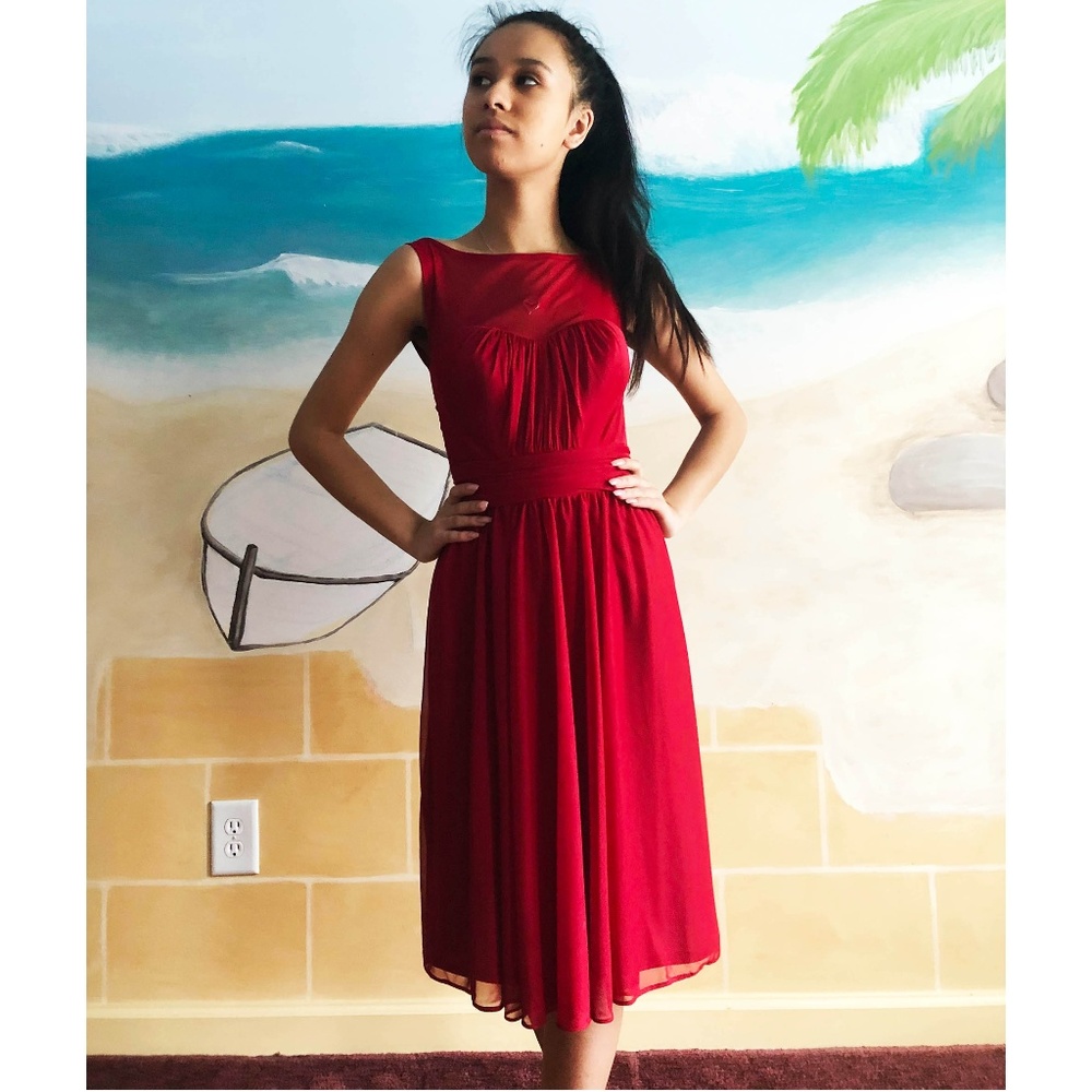 Burgundy Red Formal Wear Dress